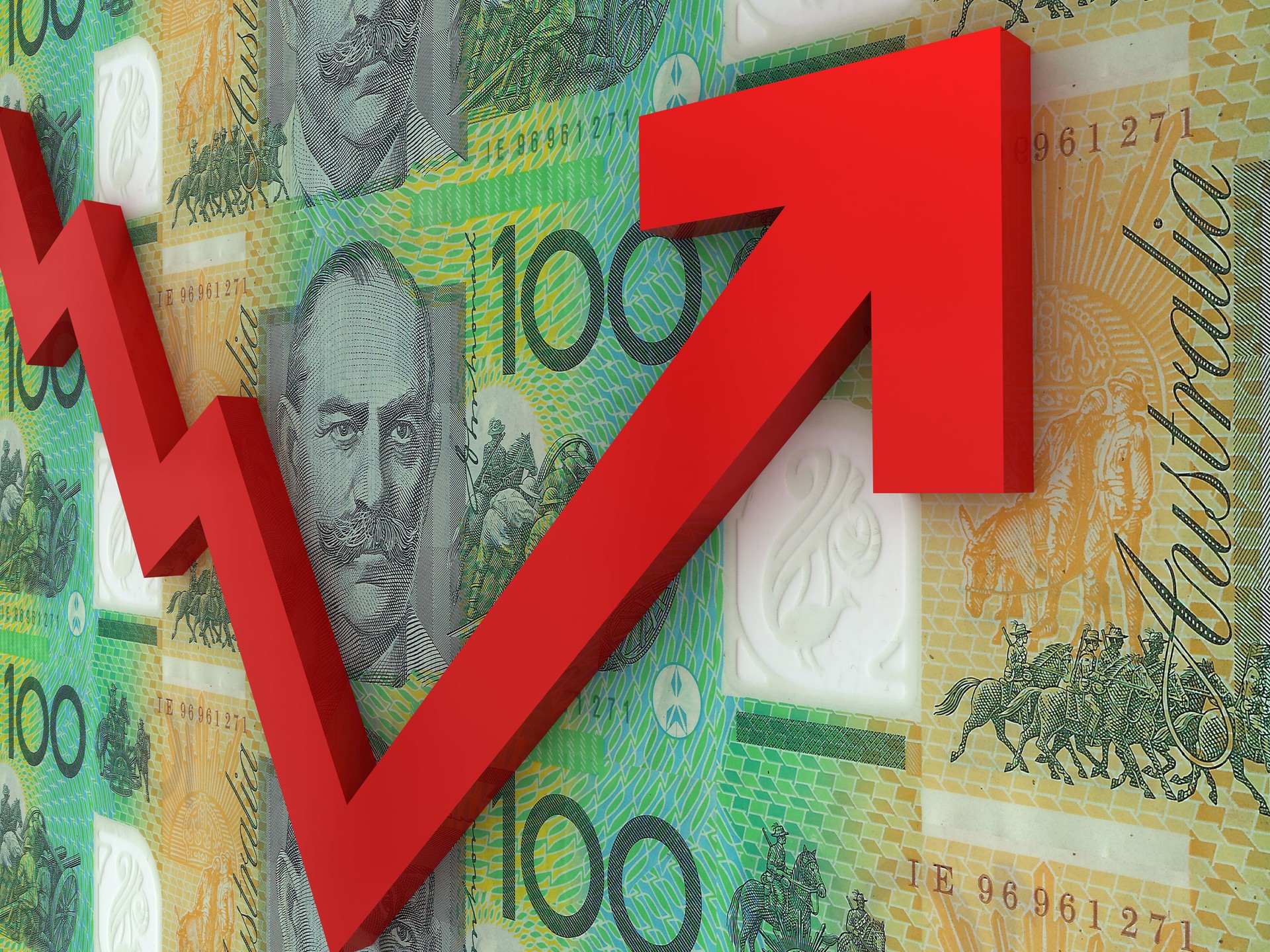 Australian money finance growth chart graph